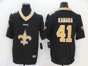 Mens New Orleans Saints #41 Alvin Kamara Black 2020 Big Logo Vapor