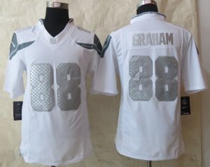 Nike Seattle Seahawks #88 Jimmy Graham Platinum White jerseys(Limited)