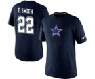 Emmitt Smith Dallas Cowboys Nike Player Name & Number T-Shirt â€“ Blue