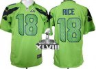 Nike Seattle Seahawks #18 Sidney Rice Green Alternate Super Bowl XLVIII NFL Game Jersey