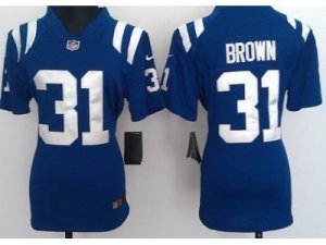 Nike Women nfl Indianapolis Colts #31 Donald Brown Blue jerseys