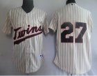 MLB Jerseys Minnesota Twins 27# J.Hardy cream