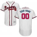 2016 Men Atlanta Braves Majestic White Flexbase Authentic Collection custom Jersey