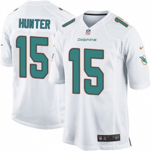 Mens Nike Miami Dolphins #15 Justin Hunter Game White NFL Jersey