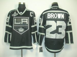 nhl jerseys los angeles kings #23 brown fullblack[2012 stanley cup champions]