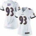 Women's Nike Baltimore Ravens #93 Lawrence Guy Limited White NFL Jersey