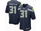 Nike seattle seahawks #31 kam chancellor blue jerseys[game]