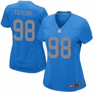 Women\'s Nike Detroit Lions #98 Devin Taylor Limited Blue Alternate NFL Jersey