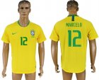 Brazil 12 MARCELO Home 2018 FIFA World Cup Thailand Soccer Jersey