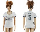 Womens Real Madrid #5 Zidane Home Soccer Club Jersey