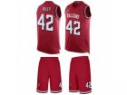 Mens Nike Atlanta Falcons #42 Duke Riley Limited Red Tank Top Suit NFL Jersey