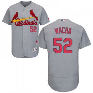 2016 Men St. Louis Cardinals #52 Michael Wacha Majestic Gray Flexbase Authentic Collection Player Jersey