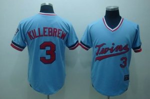 mlb minnesota twins #3 killebrew baby blue[cooperstown throwback