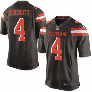 Mens Nike Cleveland Browns #4 Britton Colquitt Game Brown Team Color NFL Jersey