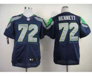 Nike jerseys seattle seahawks #72 bennett blue[Elite]