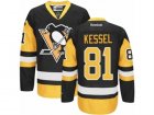 Womens Reebok Pittsburgh Penguins #81 Phil Kessel Premier Black Gold Third NHL Jersey
