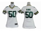 Nike Women Green Bay Packers #50 A.J.Hawk White jerseys