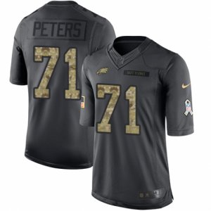 Mens Nike Philadelphia Eagles #71 Jason Peters Limited Black 2016 Salute to Service NFL Jersey