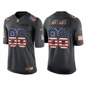 Men Dallas Cowboys #88 Dez Bryant Anthracite Salute to Service USA Flag Fashion Jersey