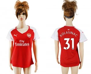 2017-18 Arsenal 31 KOLASINAC Home Women Soccer Jersey