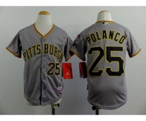 Youth mlb jerseys pittsburgh pirates #25 polanco grey