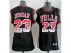 Women nba Chicago Bulls #23 Michael Jordan Black Jerseys[Revolution 30 Swingman]