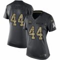 Women's Nike Green Bay Packers #44 James Starks Limited Black 2016 Salute to Service NFL Jersey