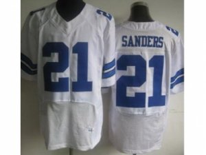 Nike Dallas Cowboys #21 Deion Sanders White Jerseys(Elite)