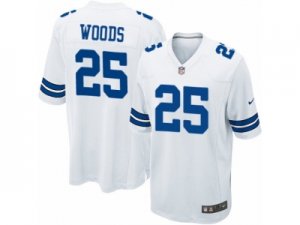 Mens Nike Dallas Cowboys #25 Xavier Woods Game White NFL Jersey