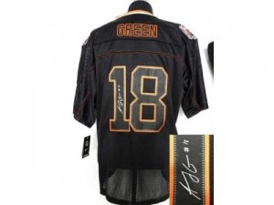 Nike jerseys cincinnati bengals #18 green black[Elite lights out signature]