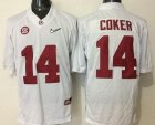 Alabama Crimson Tide #14 Jake Coker White Limited Stitched NCAA Jersey