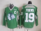 NHL Chicago Blackhawks #19 Jonathan Toews Training green jerseys