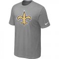 New Orleans Saints Sideline Legend Authentic Logo T-Shirt Light grey