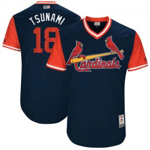 St.Louis Cardinals #18 Carlos Martinez Tsunami Majestic Navy 2017 Players Weekend Jersey