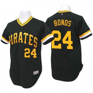 2016 Men Pittsburgh Pirates #24 Barry Bonds Black Throwback Flexbase Authentic Collection Jersey