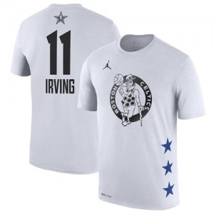 Celtics #11 Kyrie Irving White 2019 NBA All-Star Game Men\'s T-Shirt
