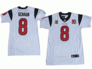 Nike NFL Houston Texans #8 Matt Schaub white Jerseys W 10th Patch(Elite)