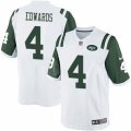 Mens Nike New York Jets #4 Lac Edwards Limited White NFL Jersey