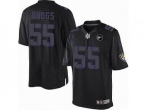 Nike Baltimore Ravens #55 Terrell Suggs black jerseys[impact Limited Art Patch]