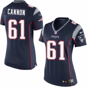 Women\'s Nike New England Patriots #61 Marcus Cannon Limited Navy Blue Team Color NFL Jersey