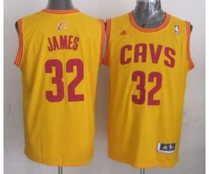 nba cleveland cavaliers #32 james yellow[revolution 30 swingman]