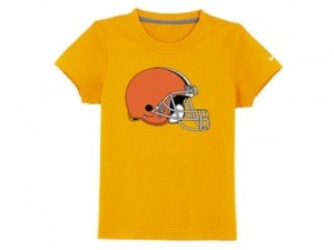 nike cleveland browns sideline legend authentic logo youth T-Shirt yellow