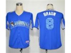2012 All Star Milwaukee Brewers #8 Ryan Braun Blue MLB Jerseys(National)