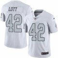 Nike Oakland Raiders #42 Ronnie Lott White Mens Stitched NFL Limited Rush Jersey