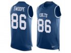 Mens Nike Indianapolis Colts #86 Erik Swoope Limited Royal Blue Player Name & Number Tank Top NFL Jersey