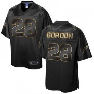 Nike San Diego Chargers #28 Melvin Gordon Black Gold Collection Jersey(Game)