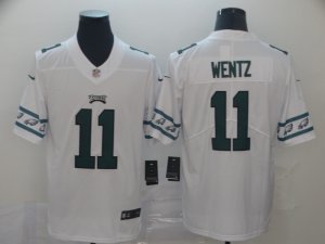 Nike Eagles #11 Carson Wentz White Team Logos Fashion Vapor Limited Jersey