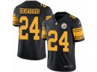 Mens Nike Pittsburgh Steelers #24 Coty Sensabaugh Limited Black Rush NFL Jersey