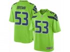 Mens Nike Seattle Seahawks #53 Arthur Brown Limited Green Rush NFL Jersey