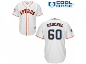 Youth Majestic Houston Astros #60 Dallas Keuchel Replica White Home 2017 World Series Bound Cool Base MLB Jersey